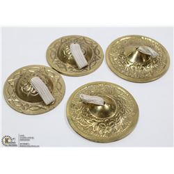 2 SETS BRASS BELLY DANCERS FINGER CYMBALS