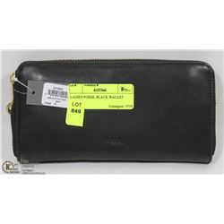 LADIES FOSSIL BLACK WALLET