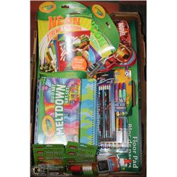 XL FLAT OF CHILDRENS ACTIVITY ART SUPPLIES,MOSTLY