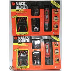LOT OF 2 BLACK AND DECKER 3 SPEED ROTARY TOOLS