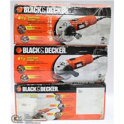 LOT OF THREE 4-1/2" SMALL ANGLE GRINDERS