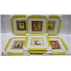 Image 1 : 6 MATTED YELLOW PICTURE FRAMES