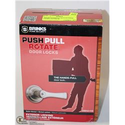 BRINKS PUSHPULL ROTATE DOOR LOCKS, EXTERIOR
