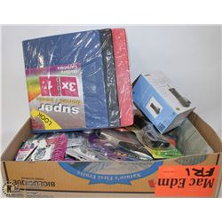 FLAT OF STATIONARY AND SCHOOL SUPPLIES