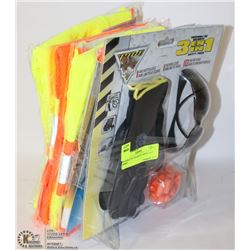BUNDLE OF 4 SAFETY VESTS AND MORE
