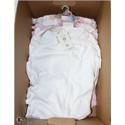 BOX OF ASSORTED NEW BABY CLOTHES