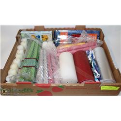 FLAT WITH ASSORTED CANDLES