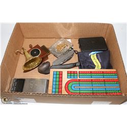 BOX W/GRAMA PHONE ZIPPO-STYLE LIGHTER,