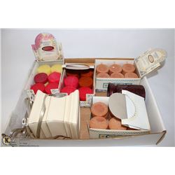 BOX FULL OF NEW SCENTED WAX BURNING