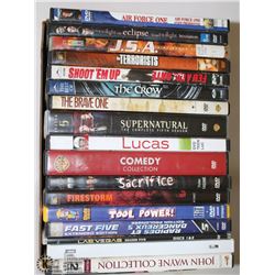 FLAT OF 17 DVDS IN CASES SETS
