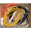 Image 1 : LARGE BOX OF EXTENSION CORDS &