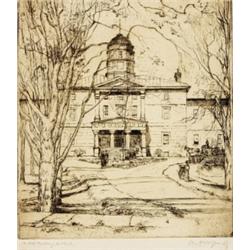 Robert W. Pilot RCA, OSA, CGP, 1898-1967, The Arts Building, Montreal, Drypoint etching, Sig...