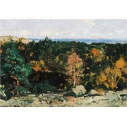Frederick S. Coburn RCA, 1871-1960, Laurentian Landscape, Autumn, Oil on canvas, Signed and...