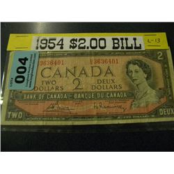 CDN 1954 2 DOLLAR BILL