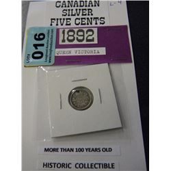CDN SILVER NICKEL 1892
