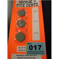 CDN 1934/35/36 NICKELS