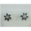 Image 1 : Streling Silver Sapphire(1.42ct) Earrings. Insurance Value $495 (31)