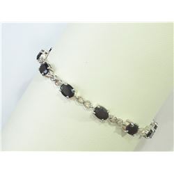 Sterling Silver Garnet(11.00ct) Bracelet. Insurance Value $789 (37)