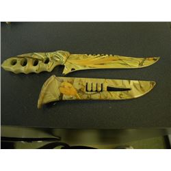 NEW BEIGE COLOR HUNTING KNIFE WITH SHEATH