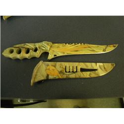 NEW BEIGE COLOR HUNTING KNIFE WITH SHEATH