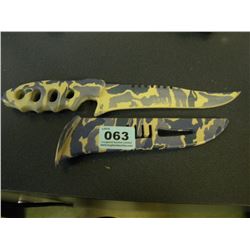 NEW BLUE CAMO HUNTING KNIFE