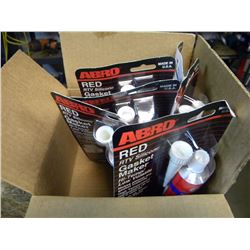NEW BOX OF 6 ABRO RED HI HEAT SILICONE GASKET MAKER