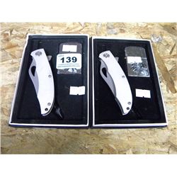 2 FOLDING KNIFE AND LIGHTER SETS