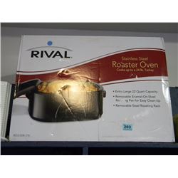 BOXED RIVAL STAINLESS STEEL 24LB TURKEY ROASTER