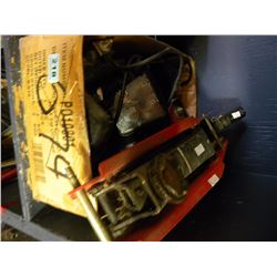 FLOOR JACK/BOX OF MISC CONTENTS