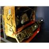 Image 1 : FLOOR JACK/BOX OF MISC CONTENTS