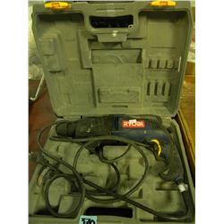 RYOBI ELECTRIC HAMMER DRILL WITH CASE