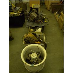 6 CRATES OF MISC TOOLS/MISC ORNAMENTS/FANS