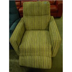GREY AND YELLOW ELECTRIC RECLINER