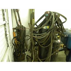WELDING TANKS/HOSES/GAGES AND VINTAGE CART/VINTAGE GRINDER