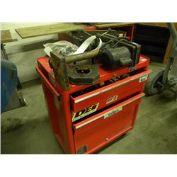 DRILL PRESS AND ROLLER TOOL CABINET AND CONTENTS '