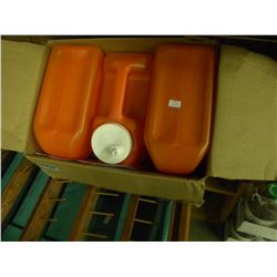 3 PLASTIC URINE BOTTLES