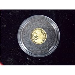 INVESTOR COIN - .999 GOLD CDA 2014 CHIPMUNK MOTIF - 1/2 GRAM - MINT IN CASE - WITH BOX & CERTIFICATE