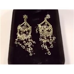 EARRINGS- SILVER DANGLE STYLE- POST BACK