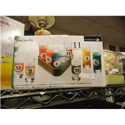 GLASS PLANT POT WITH SEA SHELLS