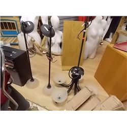 HANGING  LIGHT FIXTURE - 5 BULBS PLUS 2 OTHER FIXTURES