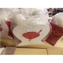 NEW TEDDY BEAR IN HEART BOX 9 X 9" ) - I LOVE YOU - MED. WITH 1 TEDDY