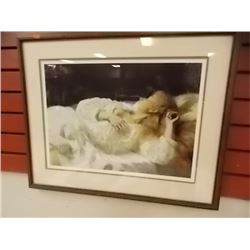 VINTAGE PICTURE - LADY SLEEPING