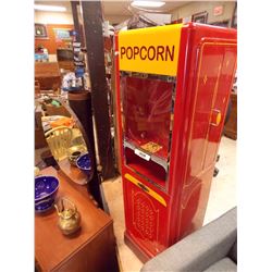 VINTAGE POPCORN MACHINE - 15 X 16 X 53" TALL