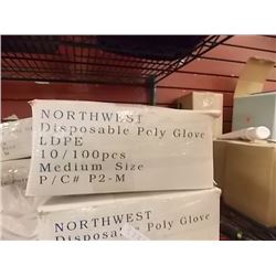 NEW BOX OF DISPOSABLE POLY GLOVES