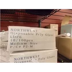 NEW BOX OF DISPOSABLE POLY GLOVES