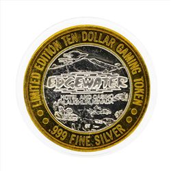 .999 Silver Edgewater Hotel and Casino $10 Casino Gaming Token Limited Edition