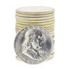 Image 1 : Roll of (20) 1963 Brilliant Uncirculated Franklin Half Dollar Coins