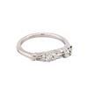 Image 1 : 14KT White Gold 0.35ctw Round and Baguette Cut Diamond Ring