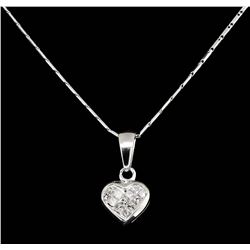 14KT and 18KT White Gold 0.25ctw Diamond Pendant with Chain