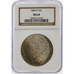1884-O $1 Morgan Silver Dollar NGC Graded MS64